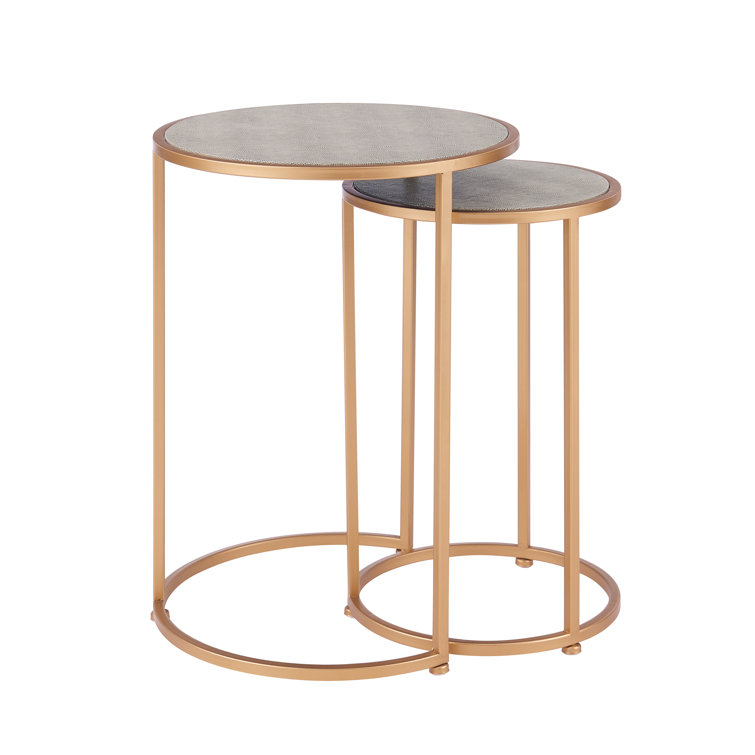 Mercer41 Shawntella Steel Frame Nesting Tables Wayfair